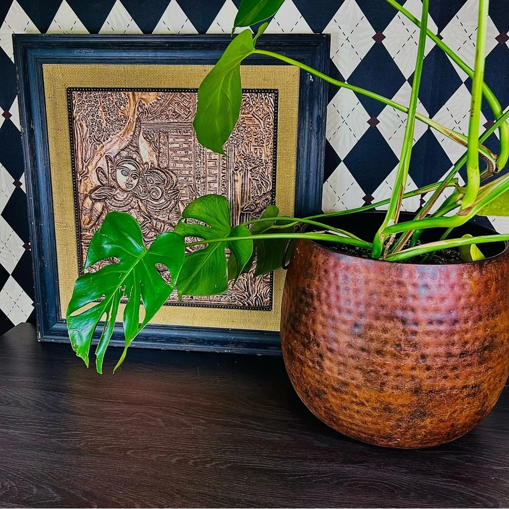 Oversized Framed Repoussé Copper-Tone 25